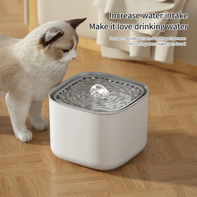 Fuente de Agua para Gatos 3L | Bebedero Eléctrico Silencioso con Filtro de Recirculación y USB
