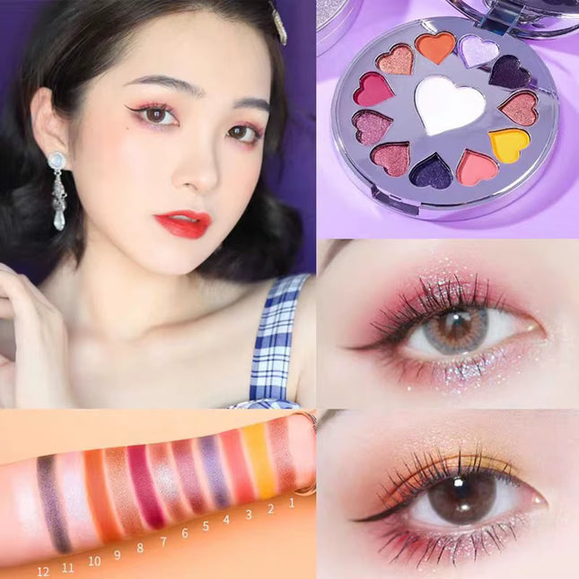 Set de Maquillaje Oriental Beauty Lotus Pond Moonlight | Caja de Regalo con Labial Velvet, Corrector, Sombra de Ojos y Polvo Fijador