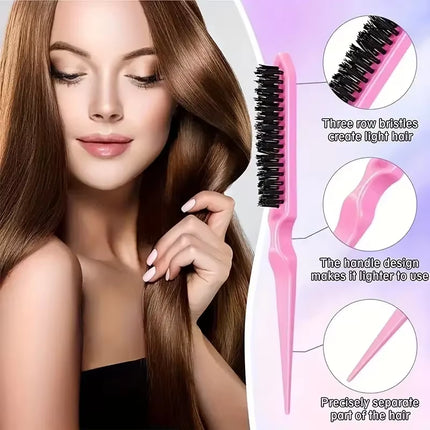 Set de 6 Piezas de Herramientas para Cabello | Cepillos, Peines y Spray para Peinados Profesionales
