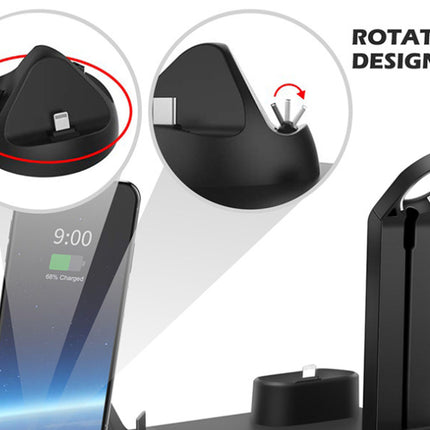 Soporte de Carga 3 en 1 – Estación Multifuncional para iPhone, Apple Watch y AirPods | Base Organizada para Dispositivos