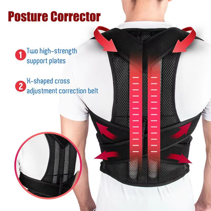 Corrector de Postura Ajustable | Soporte de Espalda y Hombros para Alivio y Corrección Postural