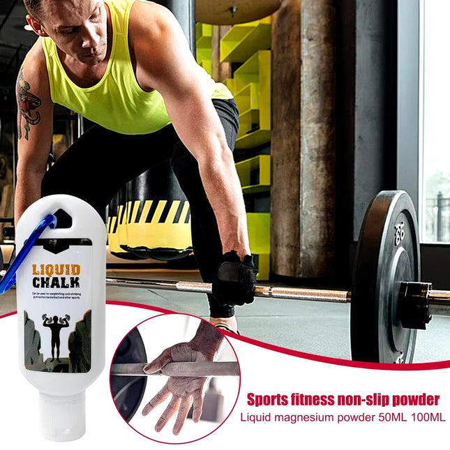 Tiza Líquida de Magnesio para Fitness y Escalada | Crema Antideslizante de 50/100 ml para Levantamiento de Pesas