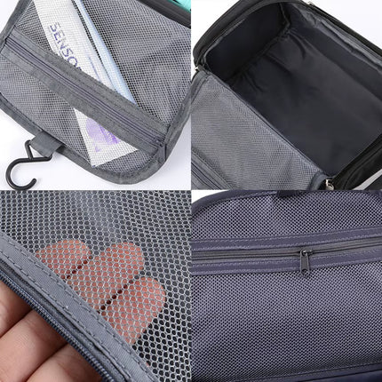 Bolsa de aseo colgante impermeable | Organizador de viaje unisex con compartimentos húmedo y seco