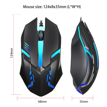 Mouse Gamer eSports 5000 DPI | Óptico con LED RGB y Cable USB para PC y Portátil