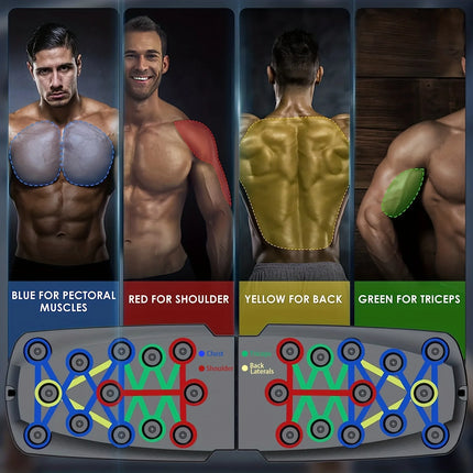 Tabla de flexiones plegable multifuncional, ideal para entrenamiento en casa y gimnasio, fortalece pecho y mejora la condición física