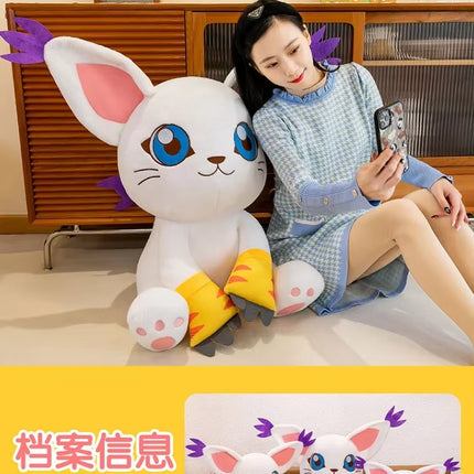 Peluche Digimon Adventure Tailmon | Muñeco Suave Sentado, Almohada Decorativa y Juguete Coleccionable