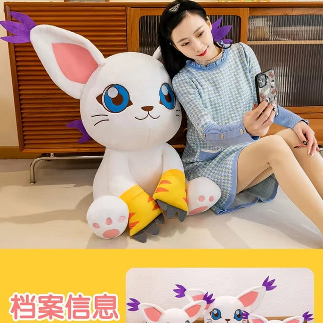 Peluche Digimon Adventure Tailmon | Muñeco Suave Sentado, Almohada Decorativa y Juguete Coleccionable