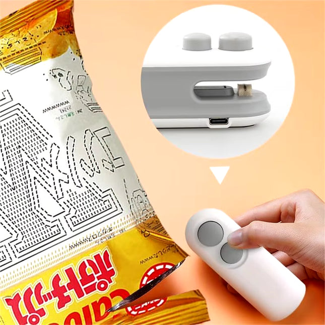 Selladora de bolsas al vacío manual, selladora térmica con pinza para bolsas de plástico y envasado de alimentos en el hogar