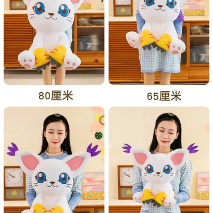 Peluche Digimon Adventure Tailmon | Muñeco Suave Sentado, Almohada Decorativa y Juguete Coleccionable