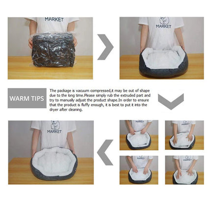 Cama para perros y gatos con relleno grueso de algodón PP, diseño tipo cueva y sofá, ideal para cachorros y gatos pequeños