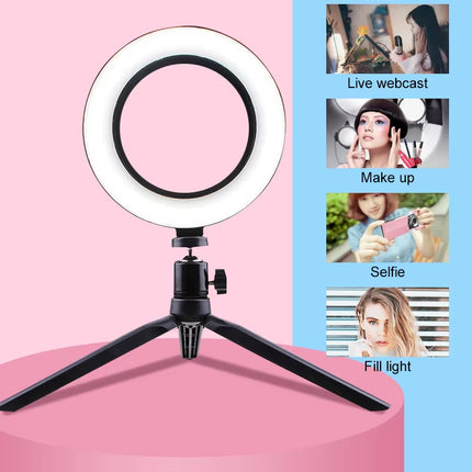 Aro de Luz LED 26 cm Profesional | Iluminación Regulable para Selfies, Maquillaje, TikTok y Youtube