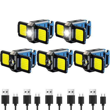 Mini Linterna Llavero COB | Recargable USB, Plegable 90° y Súper Brillante