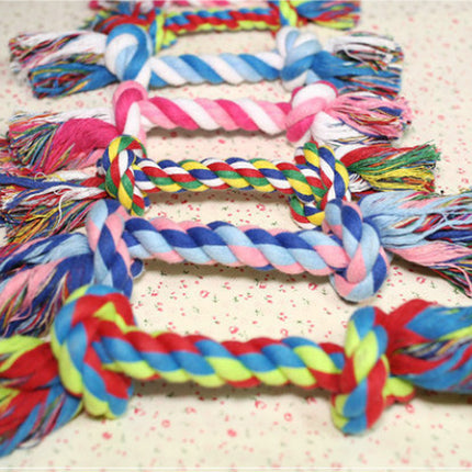Juguete de Cuerda para Perros con Doble Nudo | Mordedor Resistente de Algodón