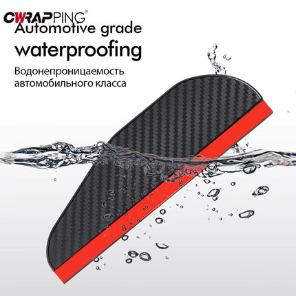 Set de 2 Visores Parasoles de Fibra de Carbono para Retrovisor de Coche | Protector de Lluvia y Visión Clara, Accesorio Automotriz