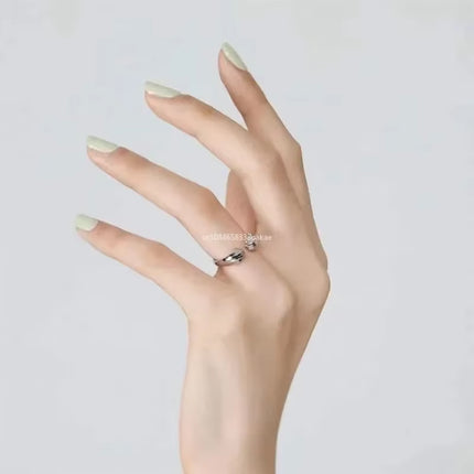 Anillo Plateado con Estampado de Huella de Gato para Mujer | Joyería Boho, Regalo Ideal para Fiestas