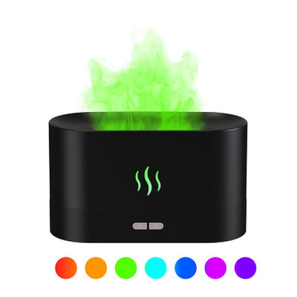 Humidificador ultrasónico USB con efecto llama, difusor de aromas con luces LED RGB