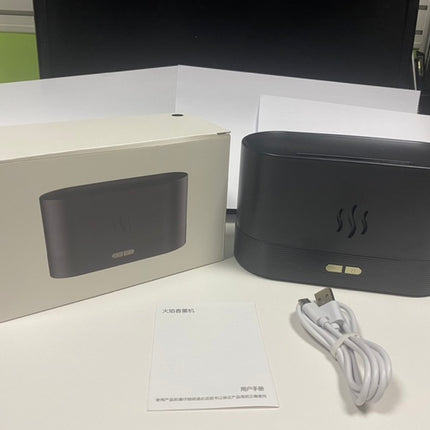 Humidificador ultrasónico USB con efecto llama, difusor de aromas con luces LED RGB