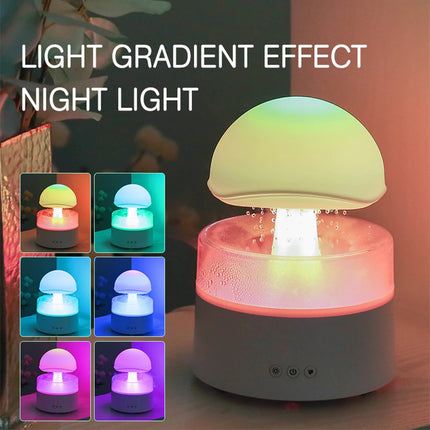 Humidificador de Lluvia en Forma de Nube | Aromaterapia, Luz Nocturna Multicolor y Atomización Ultrasónica