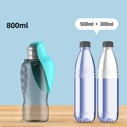 Botella de Agua Portátil para Perros 800 ml | Bebedero Plegable Antigoteo para Paseos y Aire Libre