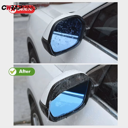 Set de 2 Visores Parasoles de Fibra de Carbono para Retrovisor de Coche | Protector de Lluvia y Visión Clara, Accesorio Automotriz
