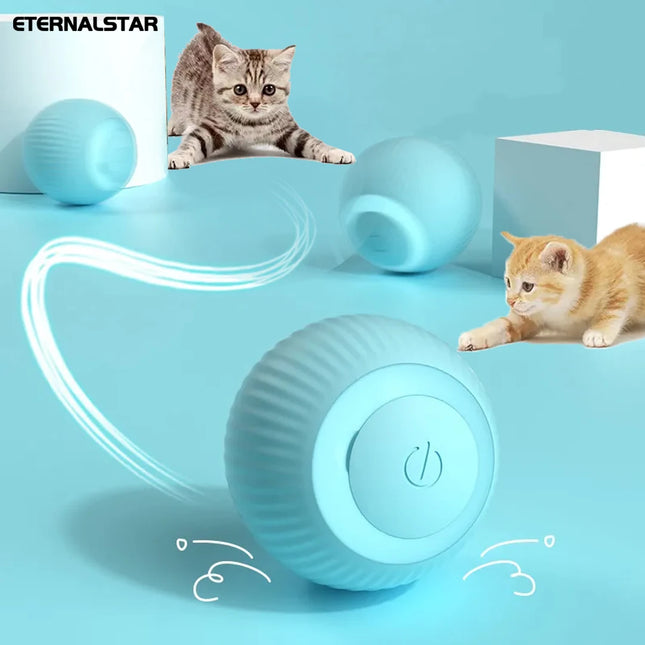 Pelota interactiva para gatos, juguete electrónico inteligente tipo bola mágica para entretenimiento y juego felino