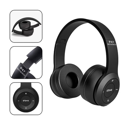Auriculares estéreo Bluetooth 5.0 P47 TWS con micrófono para móviles iPhone, Samsung, Android e iOS
