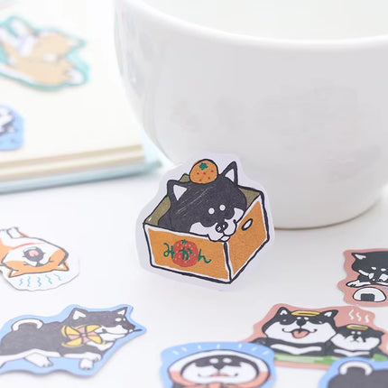 Pack de 30 Pegatinas Kawaii de Perritos | Stickers Adorables para Papelería Creativa, Diarios, Scrapbooking y Decoración