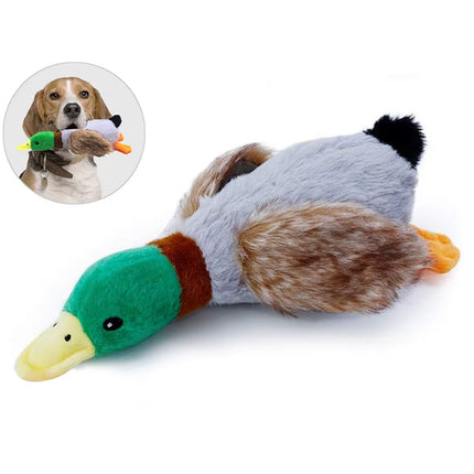 Juguete de Pato de Peluche para Perros | Sonido Squeaky, Limpieza Dental y Cuerda para Morder