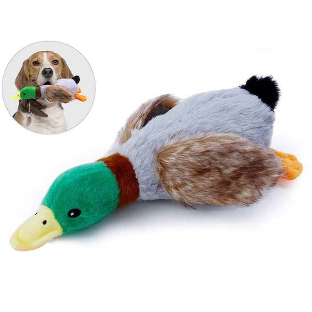 Juguete de Pato de Peluche para Perros | Sonido Squeaky, Limpieza Dental y Cuerda para Morder