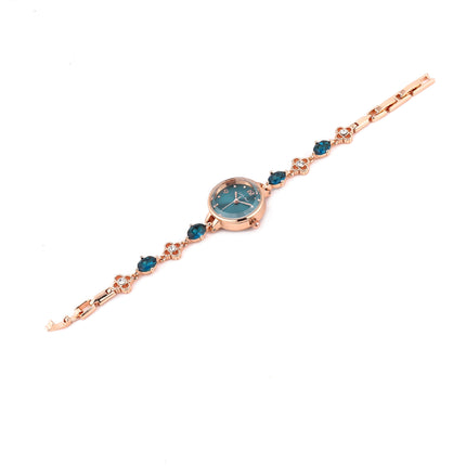 Reloj de pulsera verde para mujer, diseño pequeño y elegante, estilo jade, ideal como regalo