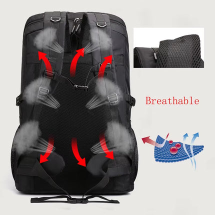 Mochila Impermeable de Montañismo 80L para Hombre | Mochila de Senderismo y Camping (Disponible en 50L) Unisex para Viajes y Actividades al Aire Libre