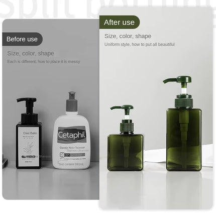 Botellas de Viaje para Jabón, Champú y Loción | Set Práctico y Creativo con Botellas a Presión de Gran Capacidad